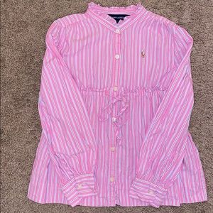 Little girls Ralph Lauren long sleeve shirt